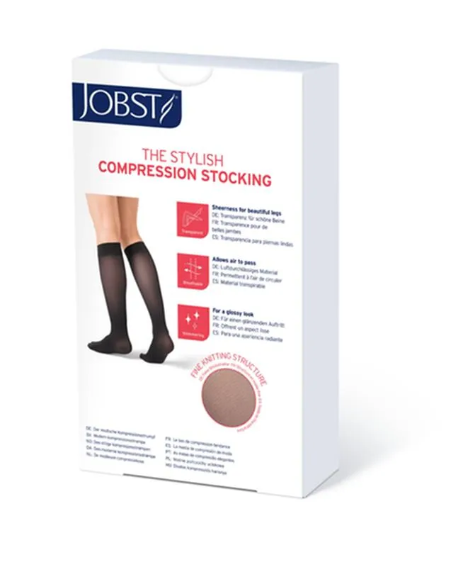 PR/1 JOBST ULTRASHEER WOMEN, KNEE HIGH, 20-30MMHG, XL, HONEY, CLOSED TOE
