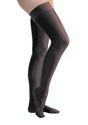 PR/1 JOBST ULTRASHEER WOMEN, THIGH HIGH PETITE W/SIL LACE BAND, 30-40MMHG, MD, BLACK, CLOSED TOE