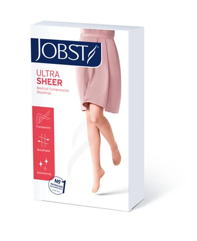 PR/1 JOBST ULTRASHEER WOMEN, WAIST HIGH, 15-20MMHG, SM, ESPRESSO, CLOSED TOE