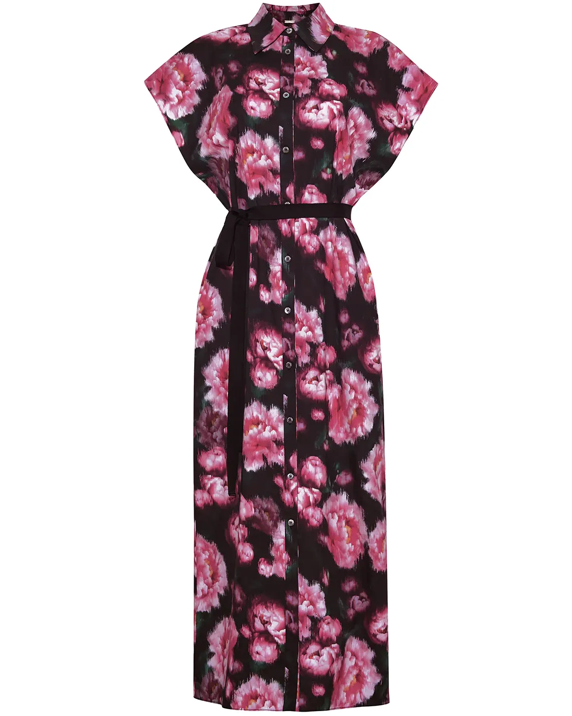 Printed Poplin Shirt Dress