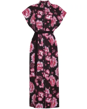 Printed Poplin Shirt Dress