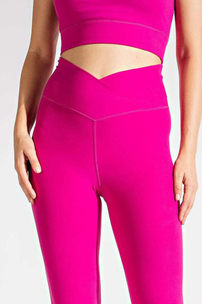 Raspberry Vera V Waist Butter Leggings