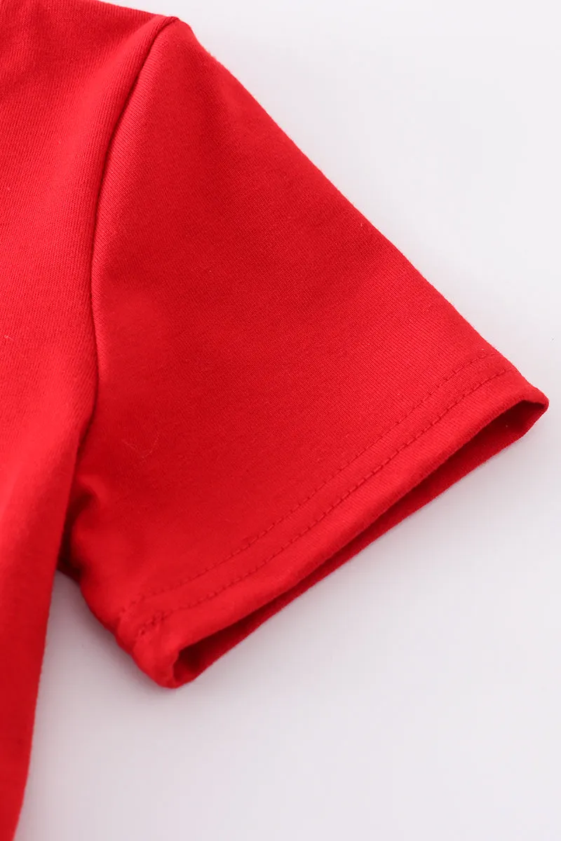 Red Stripe Baseball Set