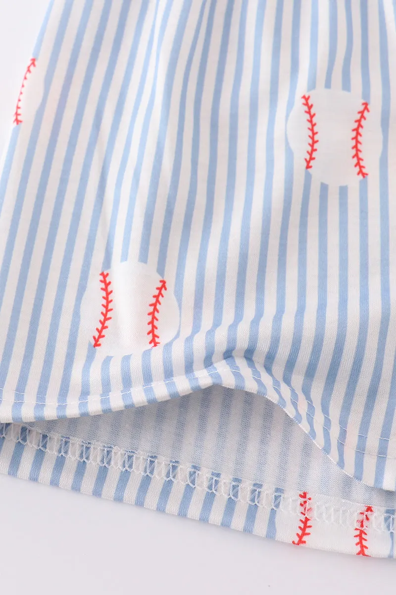 Red Stripe Baseball Set