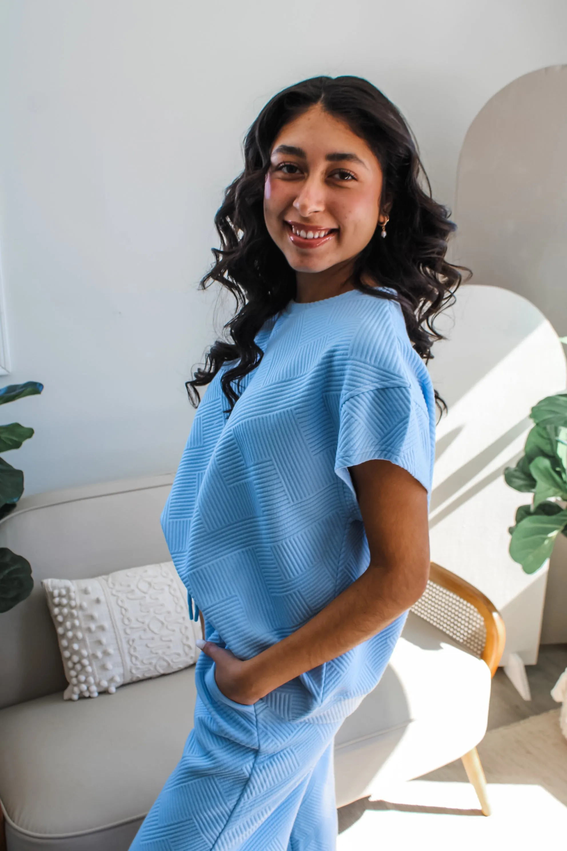 Relax & Reset Top • Baby Blue