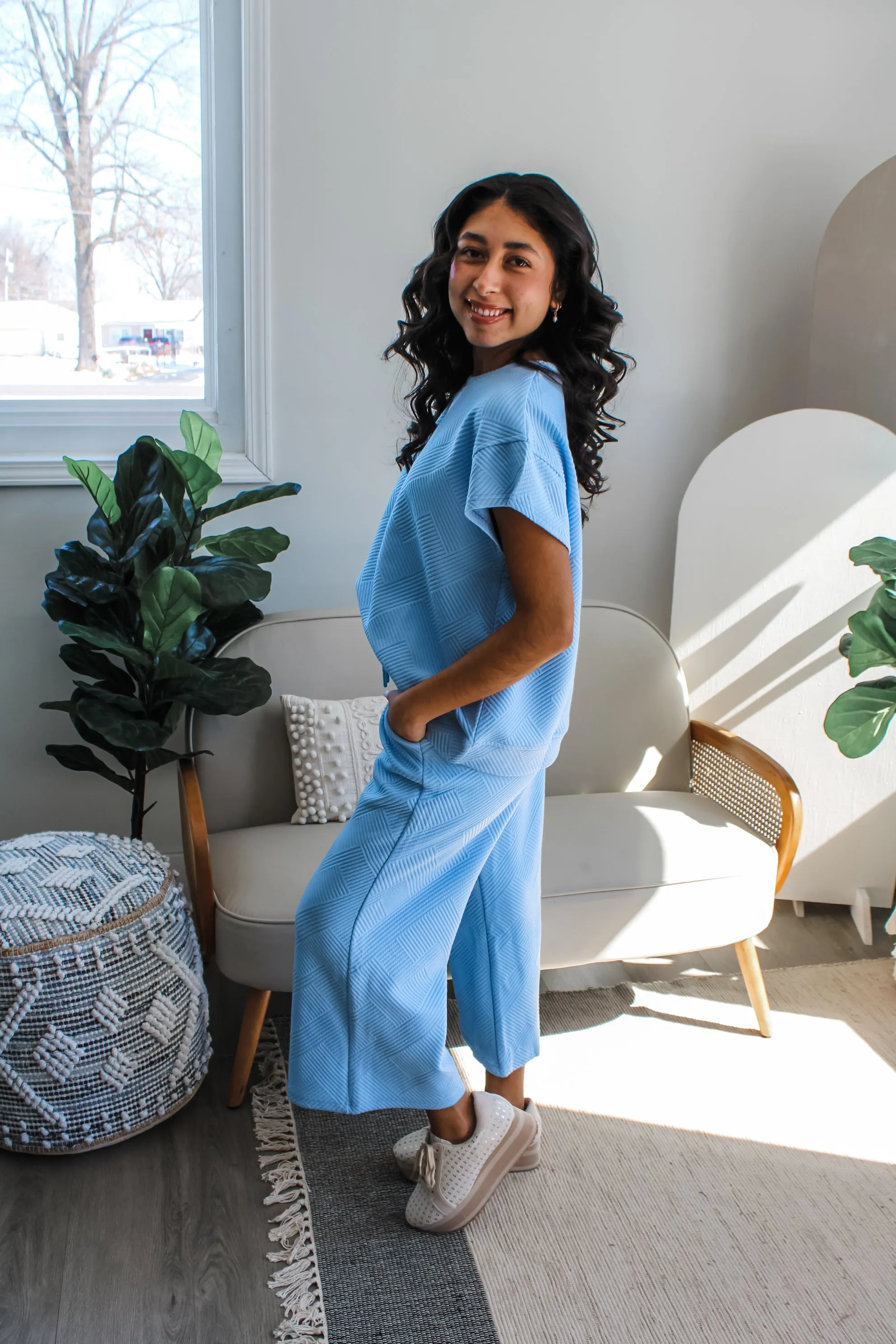 Relax & Reset Top • Baby Blue
