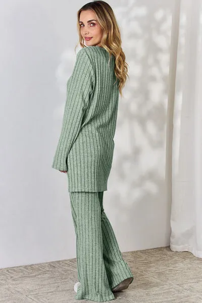 Ribbed High-Low Set- 4 Colors (Royal, Green, Grey, Black)