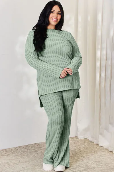 Ribbed High-Low Set- 4 Colors (Royal, Green, Grey, Black)