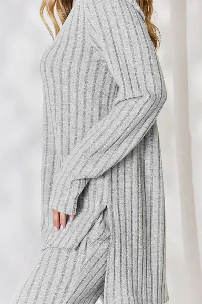 Ribbed High-Low Set- 4 Colors (Royal, Green, Grey, Black)