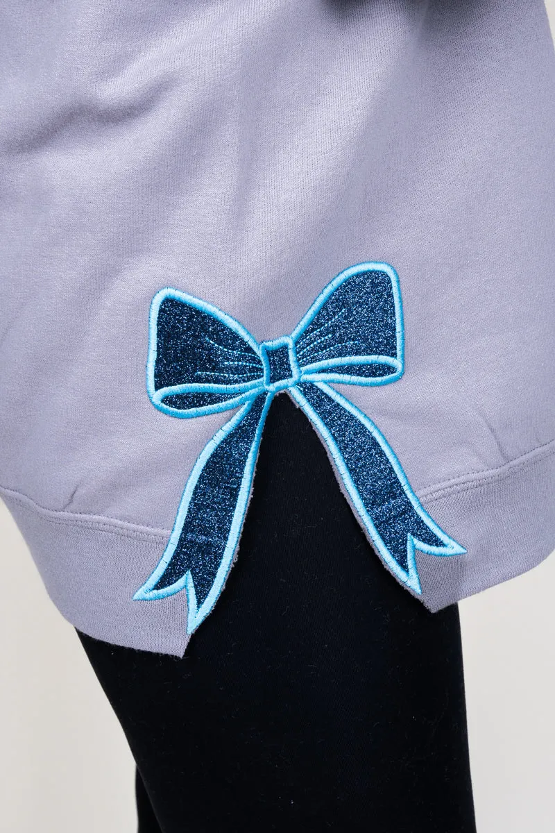 Rock You Design It Embroidered Side Bows Unisex NuBlend Crew Sweatshirt *Customize Your Text and Bows
