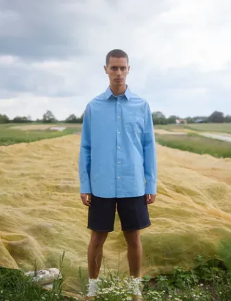 Rose Poplin Shirt | Light Blue