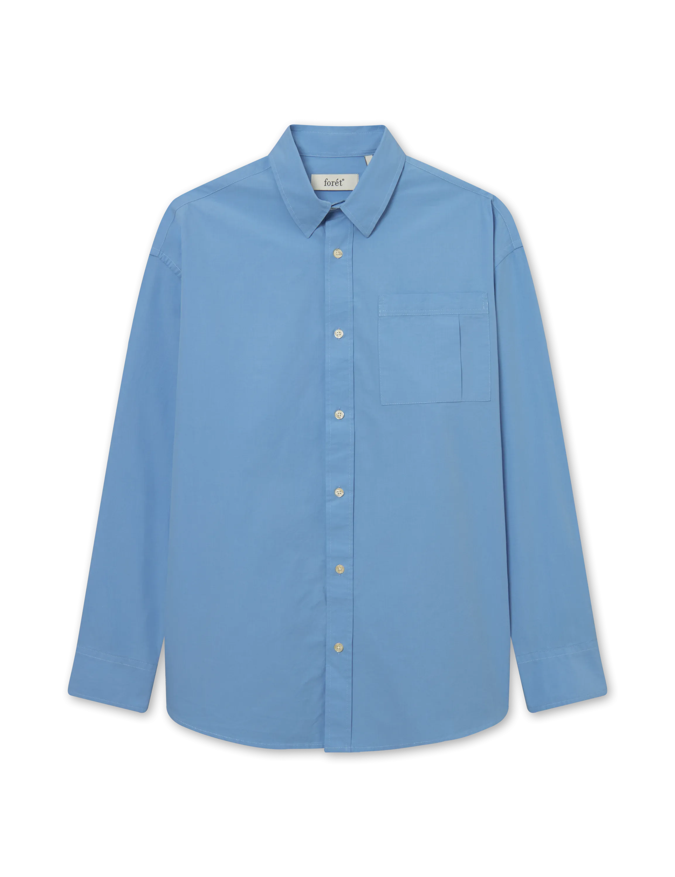 Rose Poplin Shirt | Light Blue