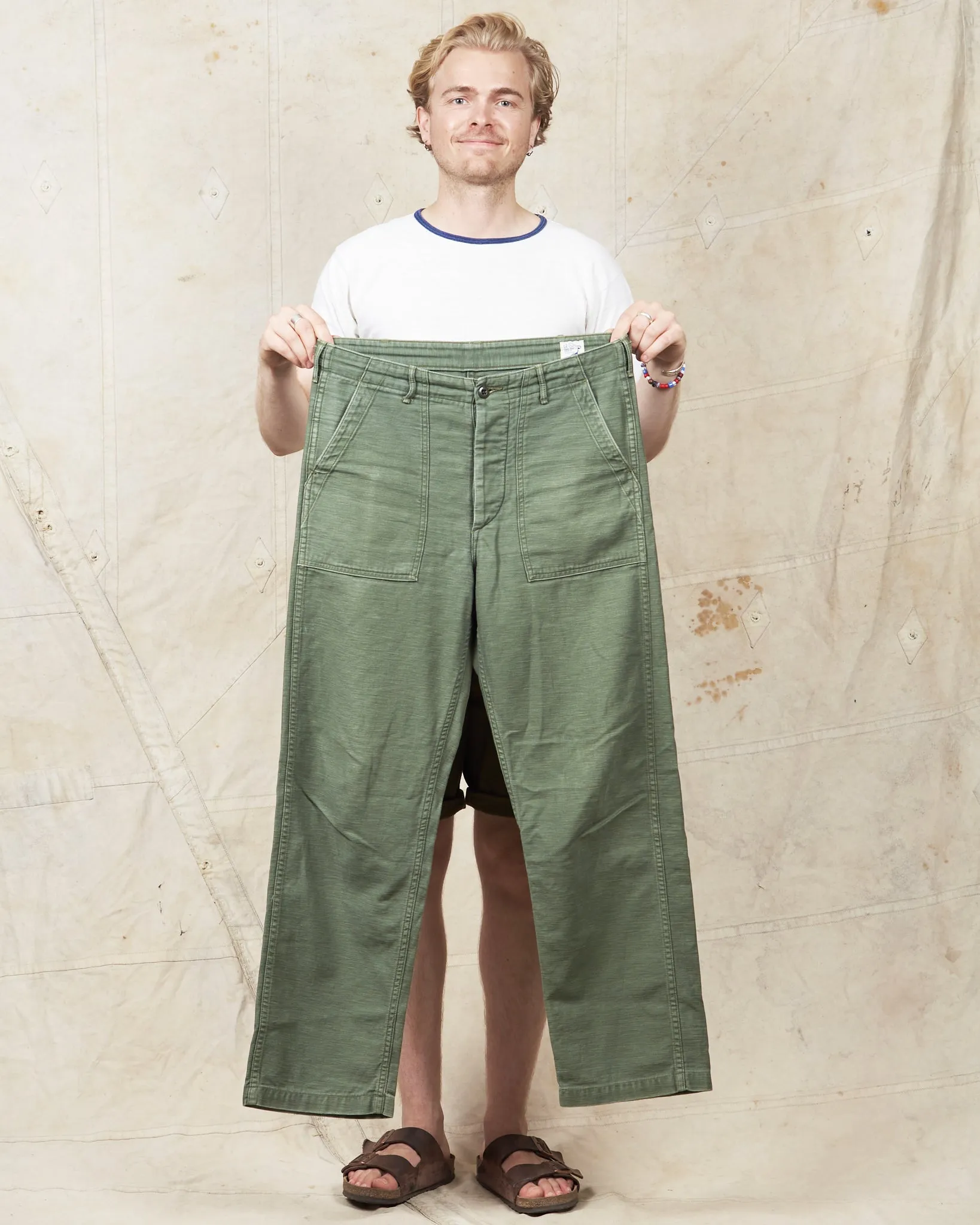 Second Hand OrSlow 5002 Fatigue Pants Green EU M / JPN 3