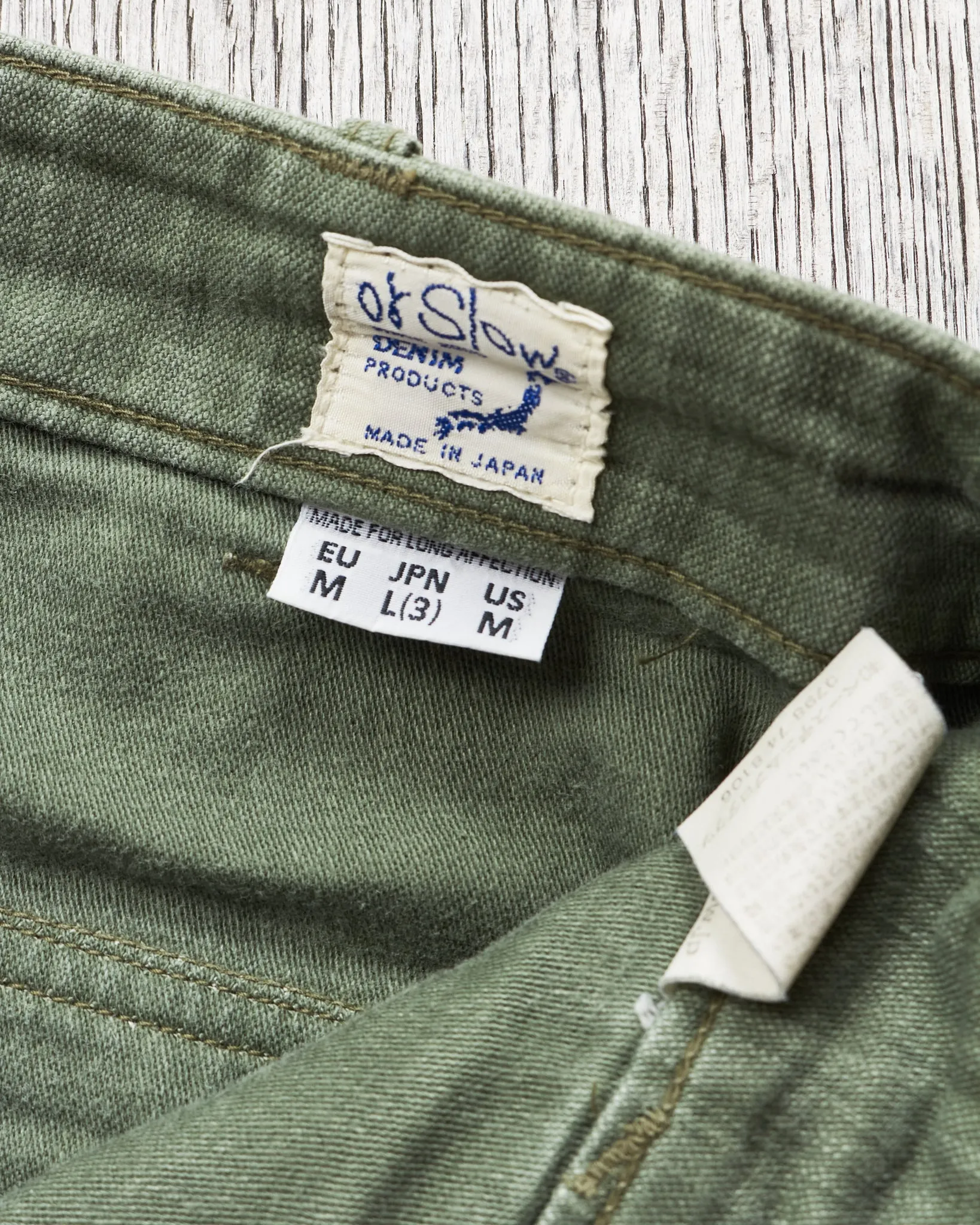 Second Hand OrSlow 5002 Fatigue Pants Green EU M / JPN 3