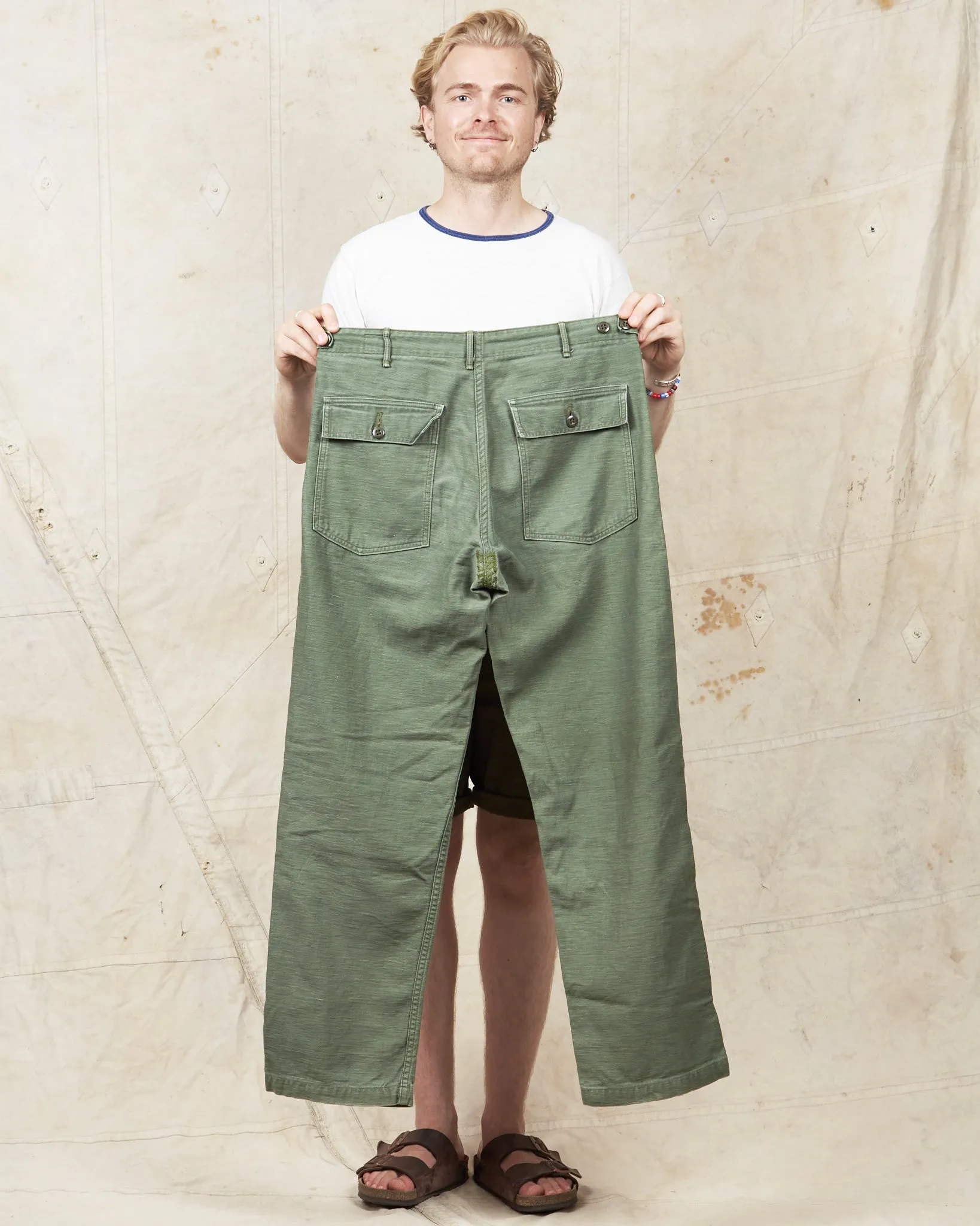 Second Hand OrSlow 5002 Fatigue Pants Green EU M / JPN 3