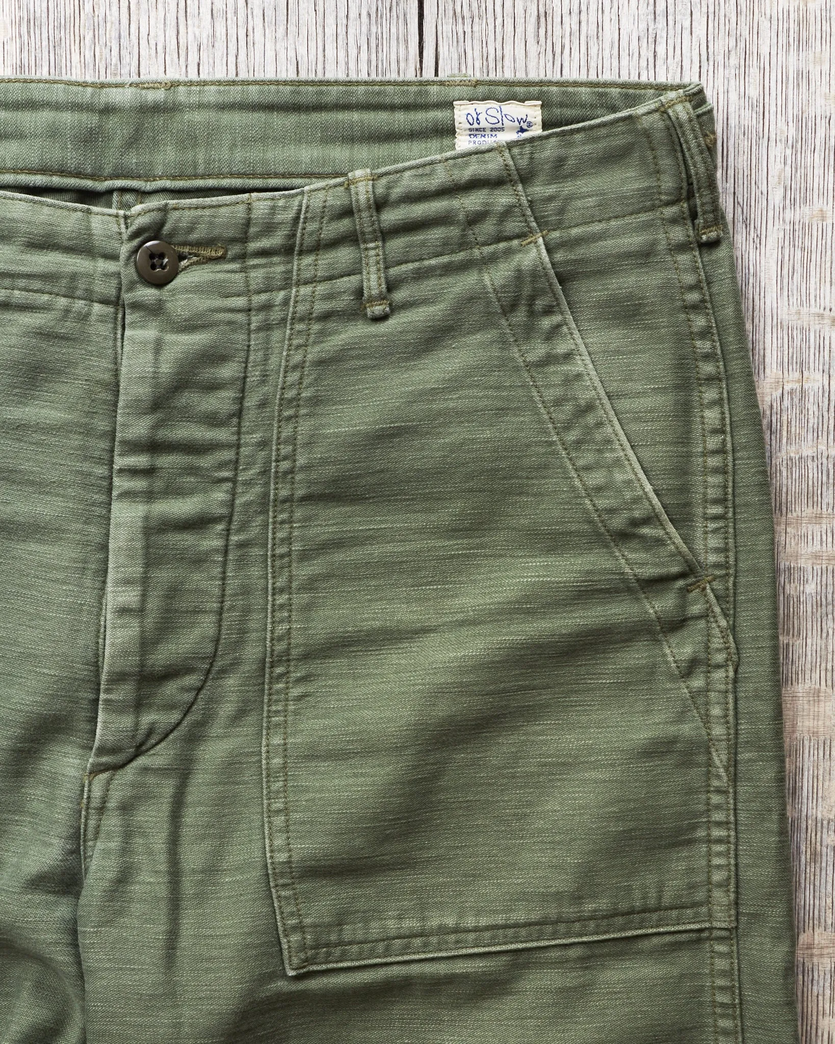 Second Hand OrSlow 5002 Fatigue Pants Green EU M / JPN 3