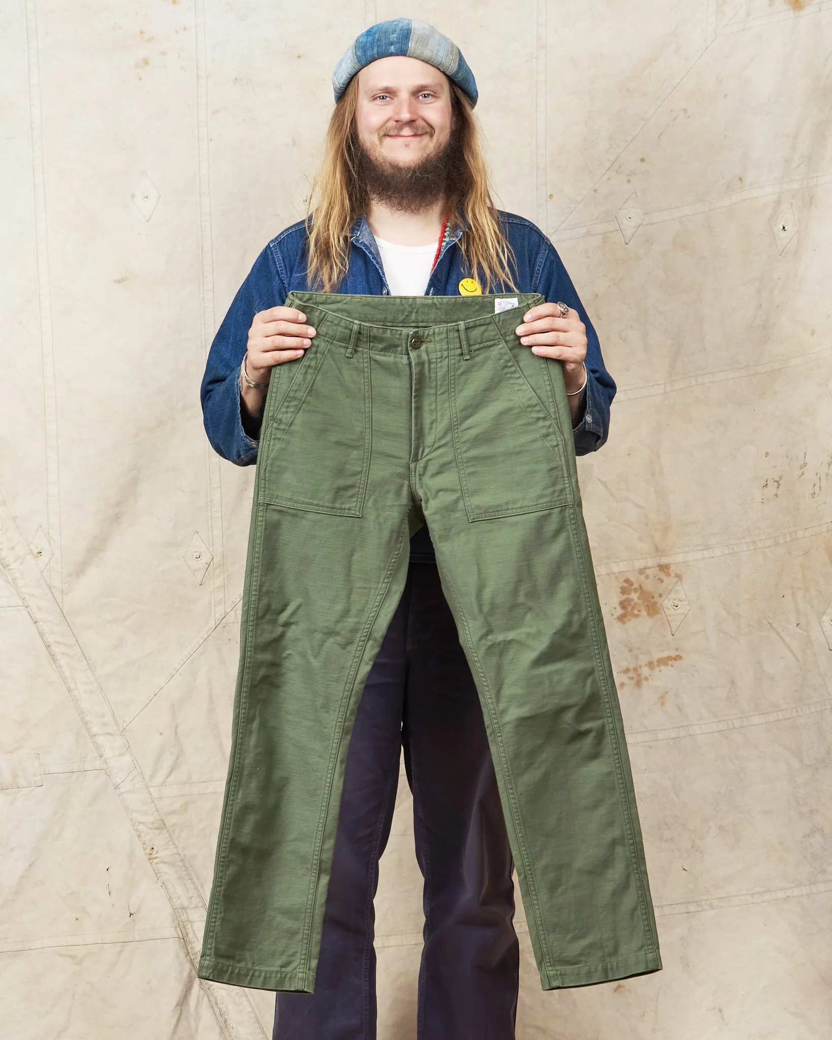 Second Hand OrSlow 5032 Slim Fit Fatigue Pants Green EU XS / JPN 1