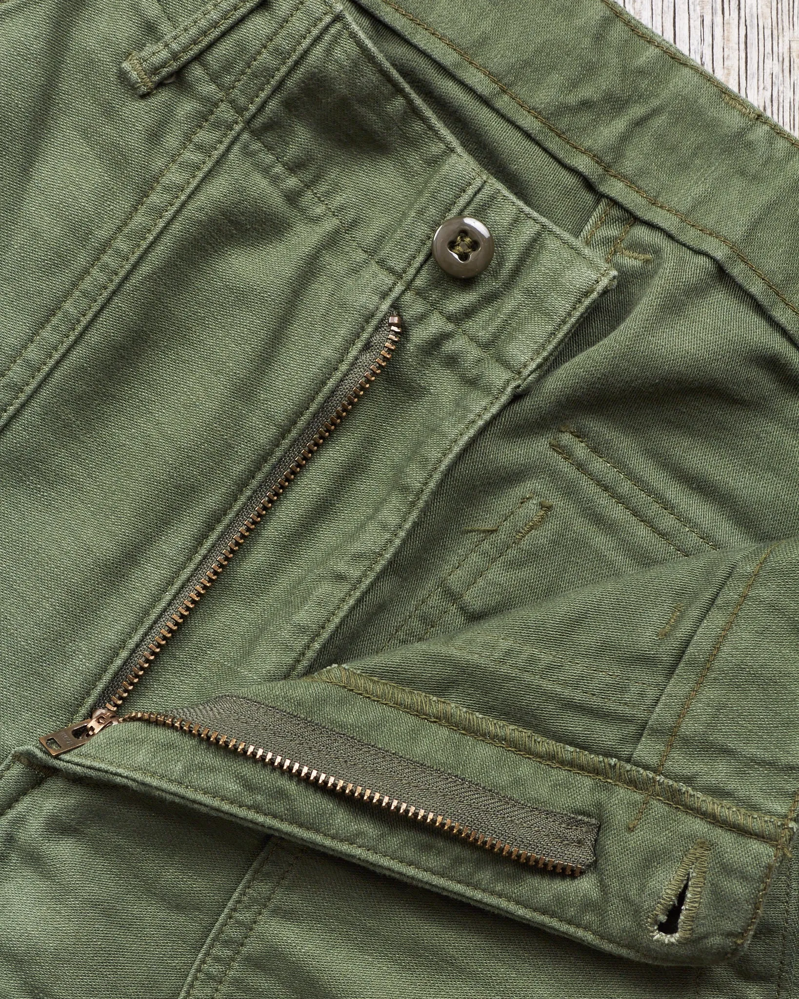 Second Hand OrSlow 5032 Slim Fit Fatigue Pants Green EU XS / JPN 1