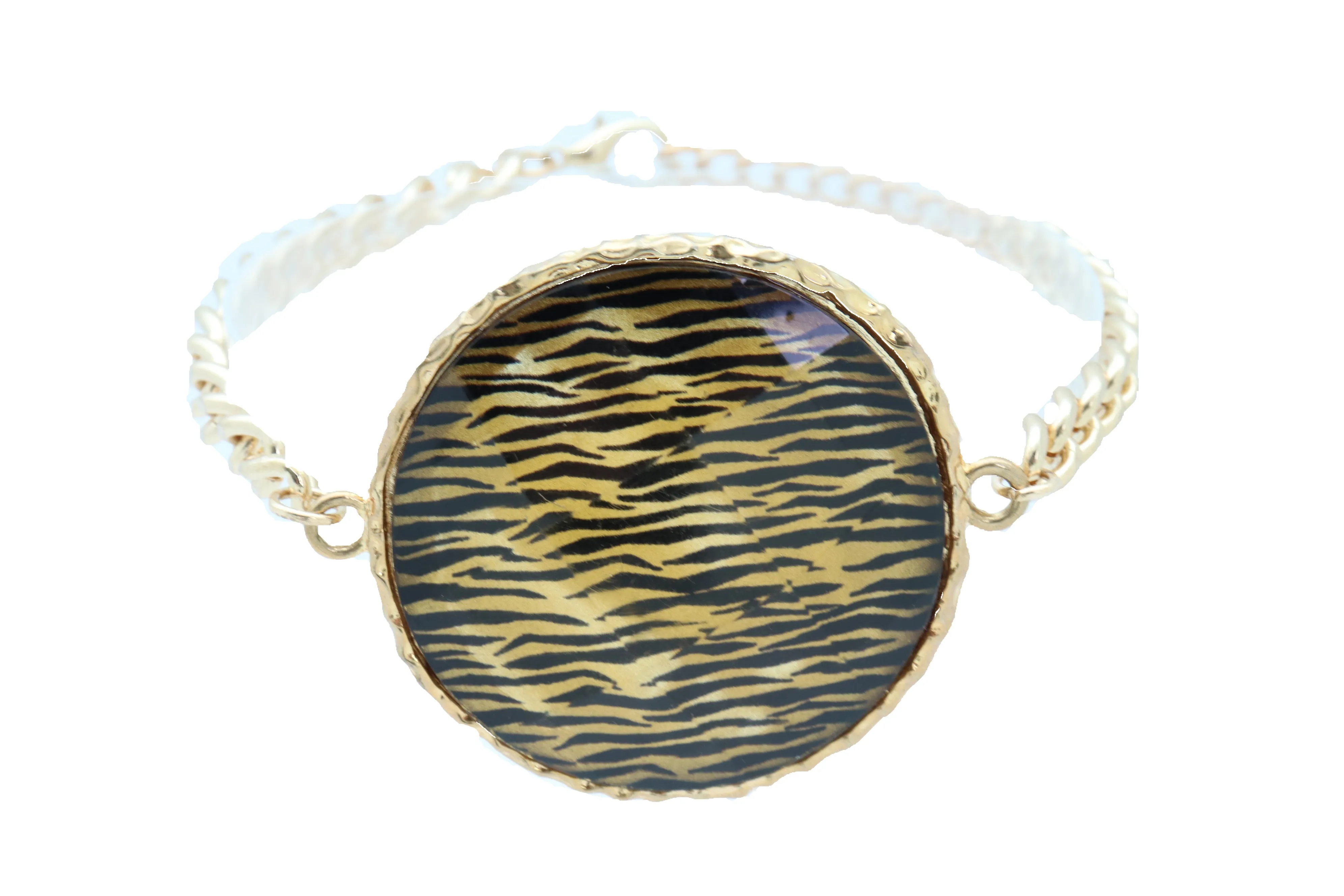 Sexy Women Gold Metal Chain Boot Bracelet Shoe Bling Zebra Charm