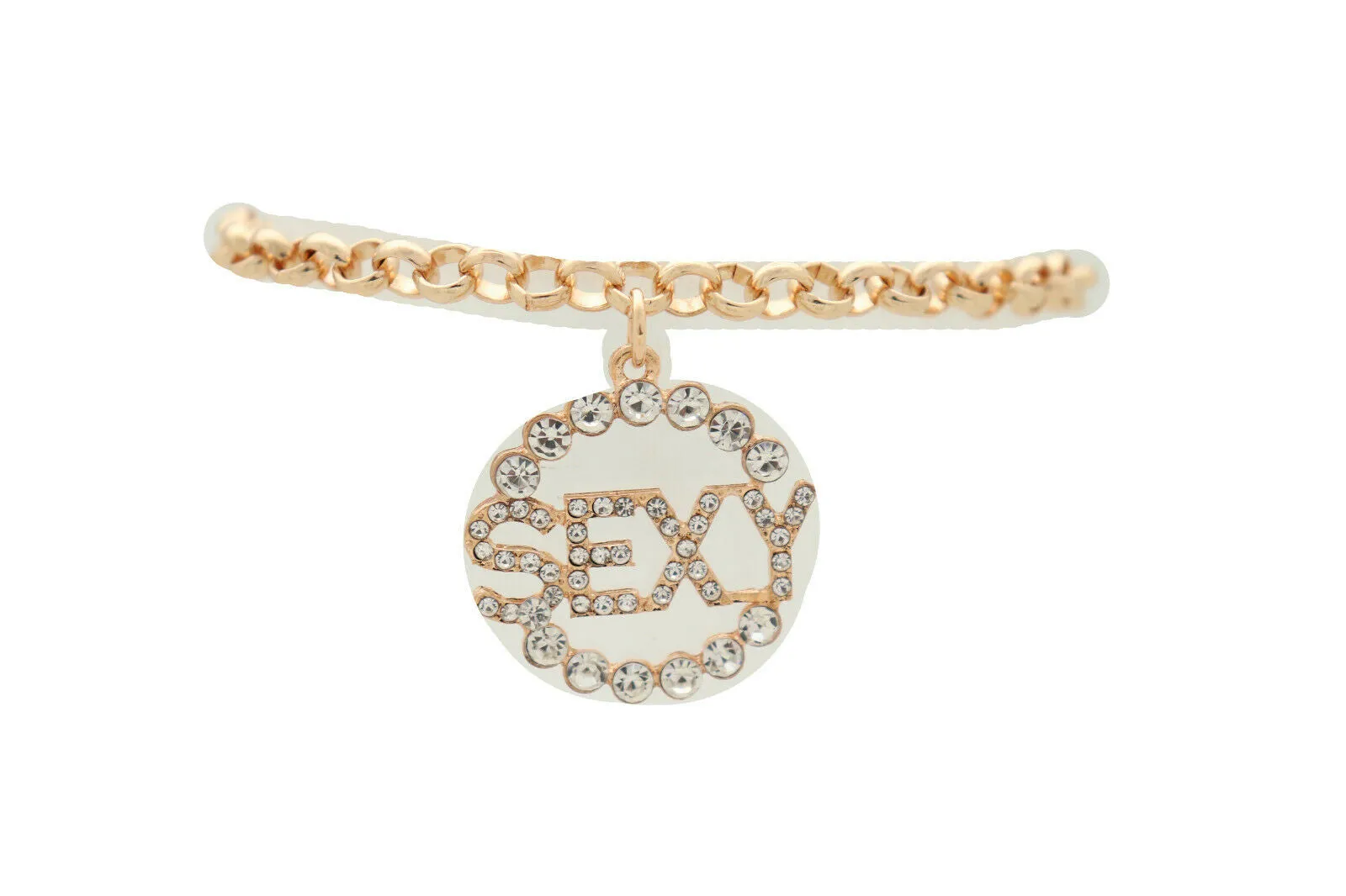 Shiny Gold Metal Chain Boot Bracelet Anklet Shoe SEXY Charm Bling Fashion