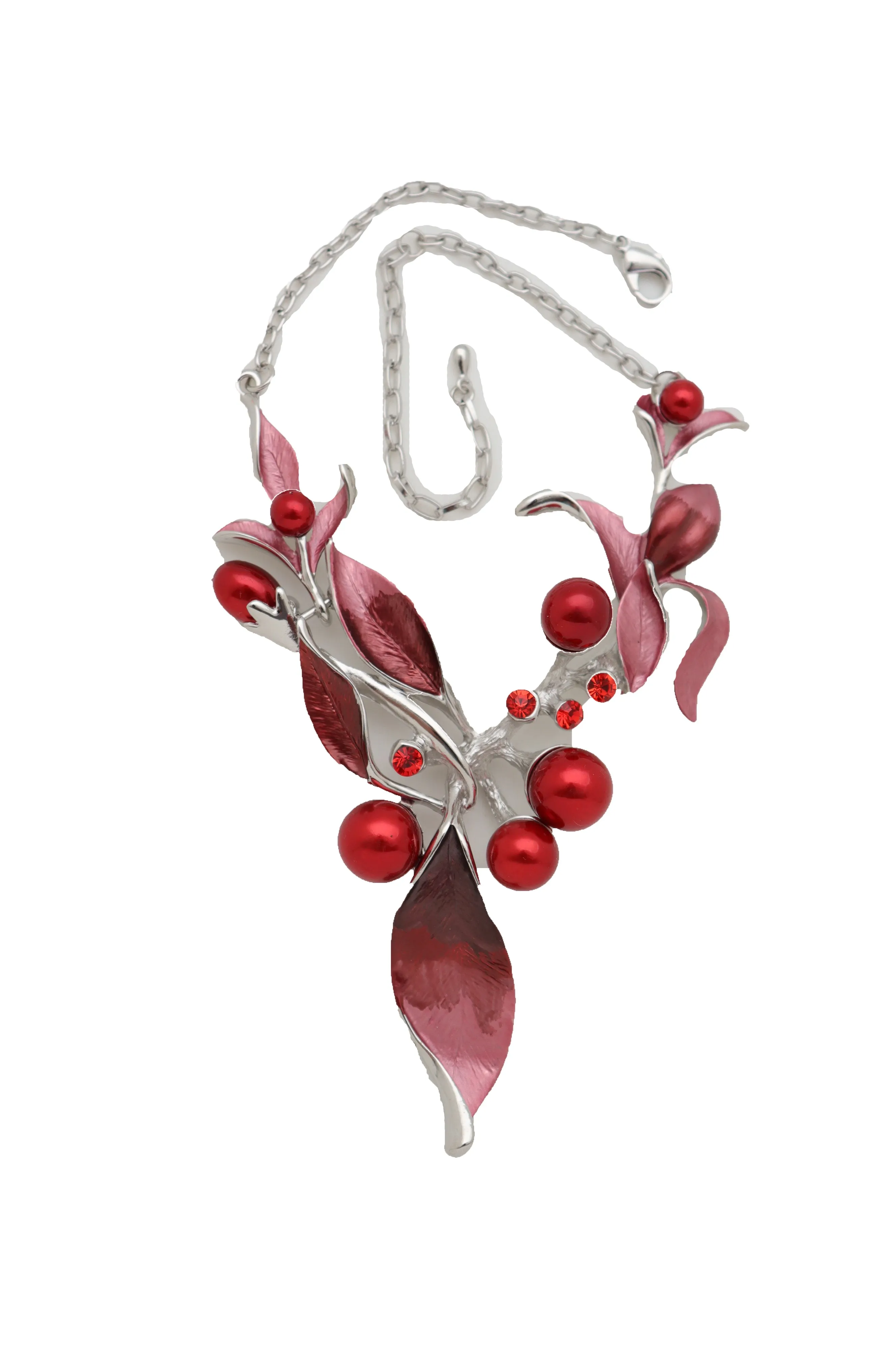 Silver Metal Boot Chain Bracelet Western Shoe Charm Jewelry Hot Red Flower