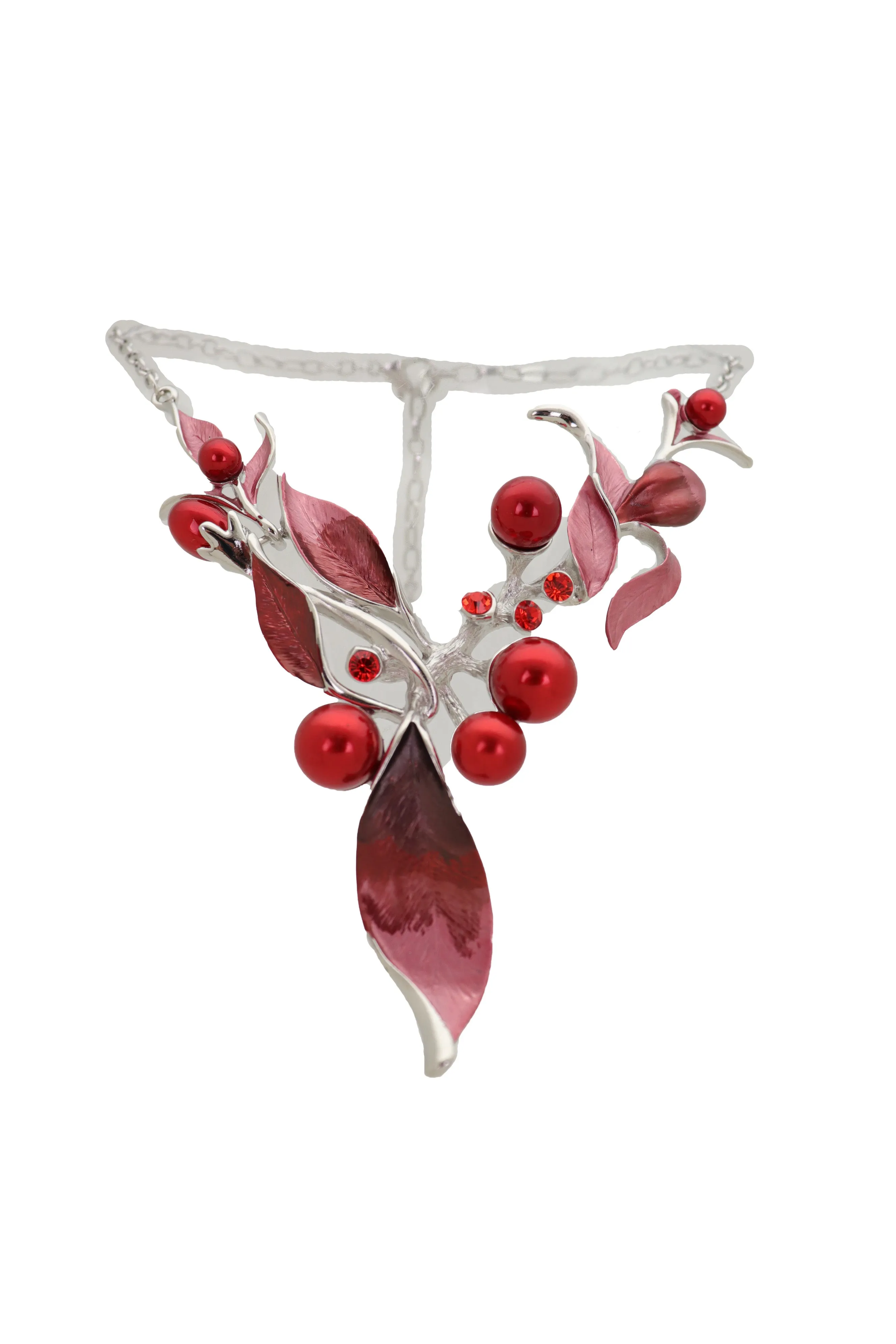 Silver Metal Boot Chain Bracelet Western Shoe Charm Jewelry Hot Red Flower