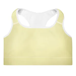Soft Yellow Padded Sports Bra