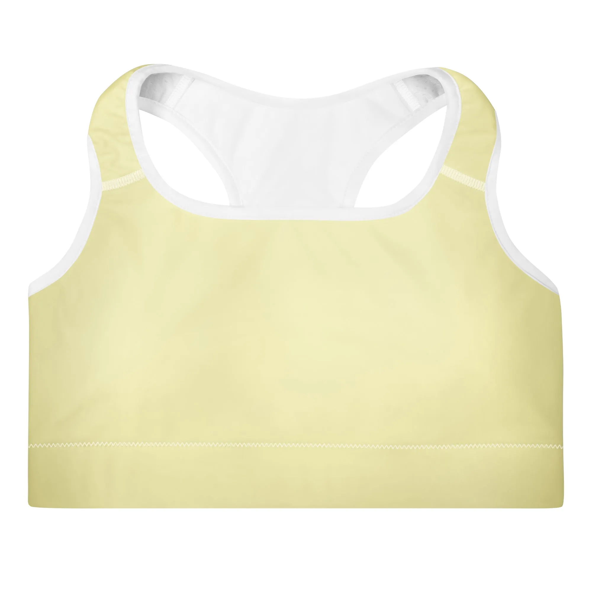Soft Yellow Padded Sports Bra