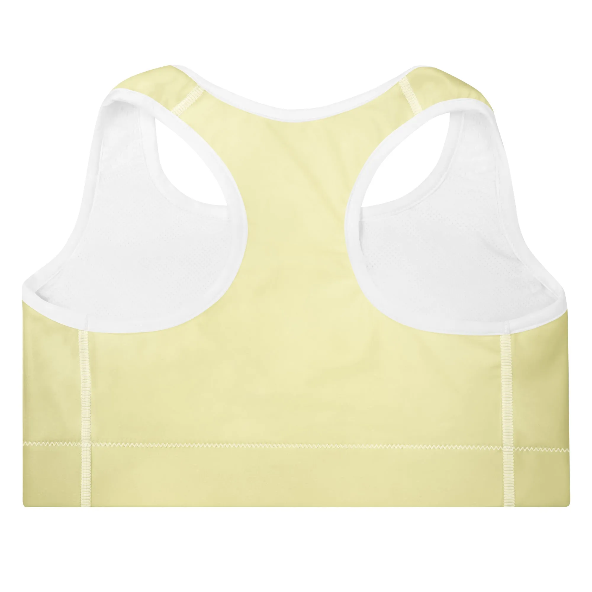 Soft Yellow Padded Sports Bra