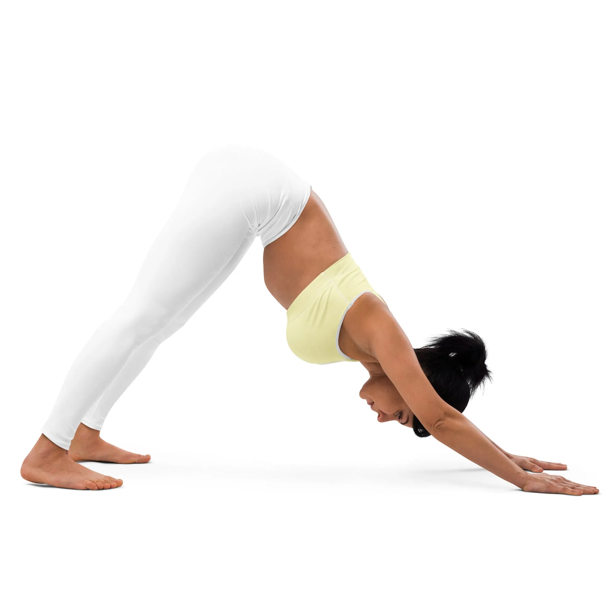 Soft Yellow Padded Sports Bra
