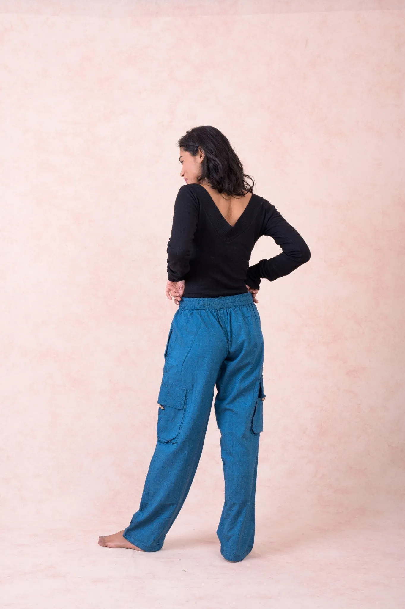 Solid Cargo Pants