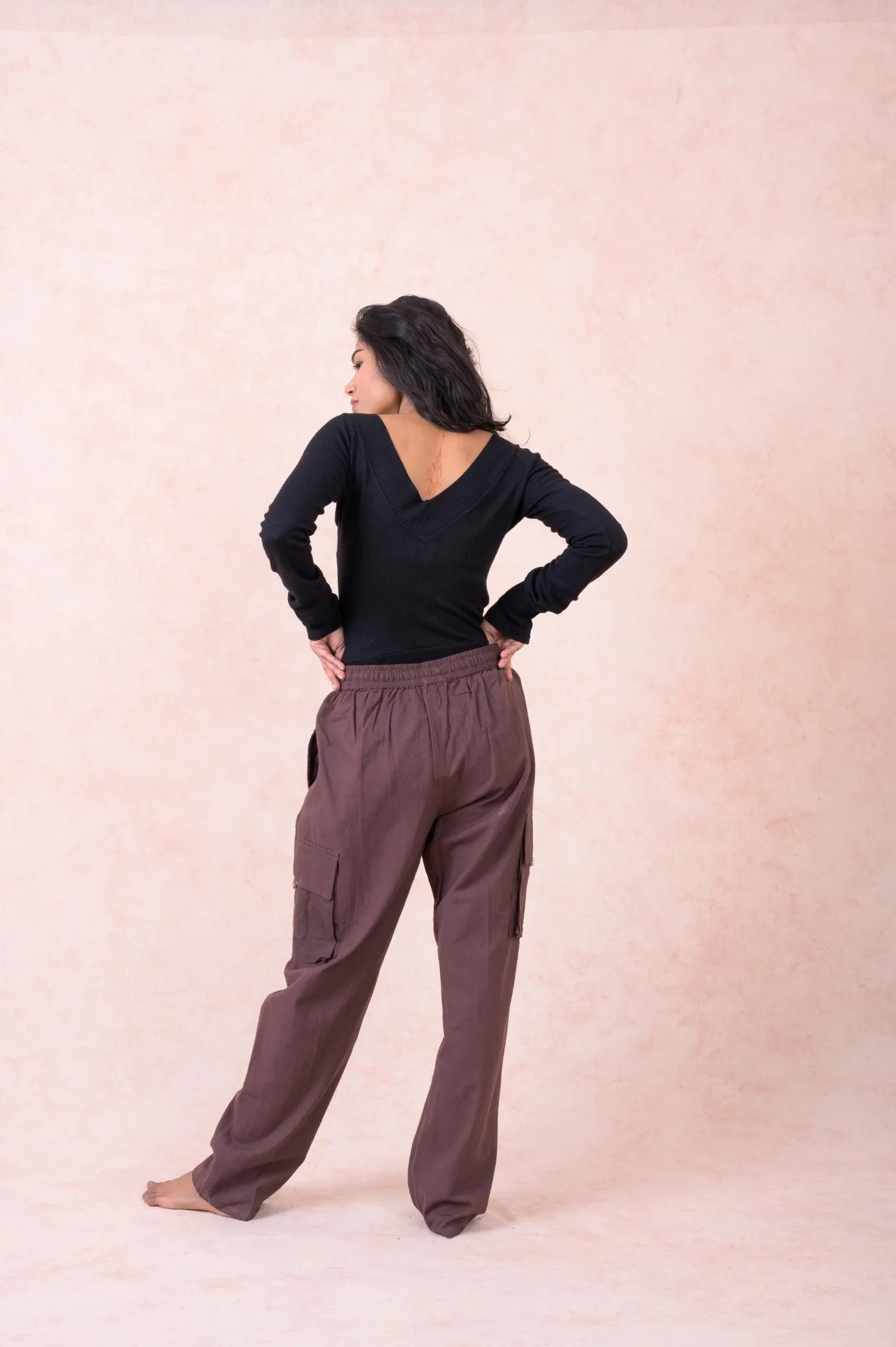 Solid Cargo Pants