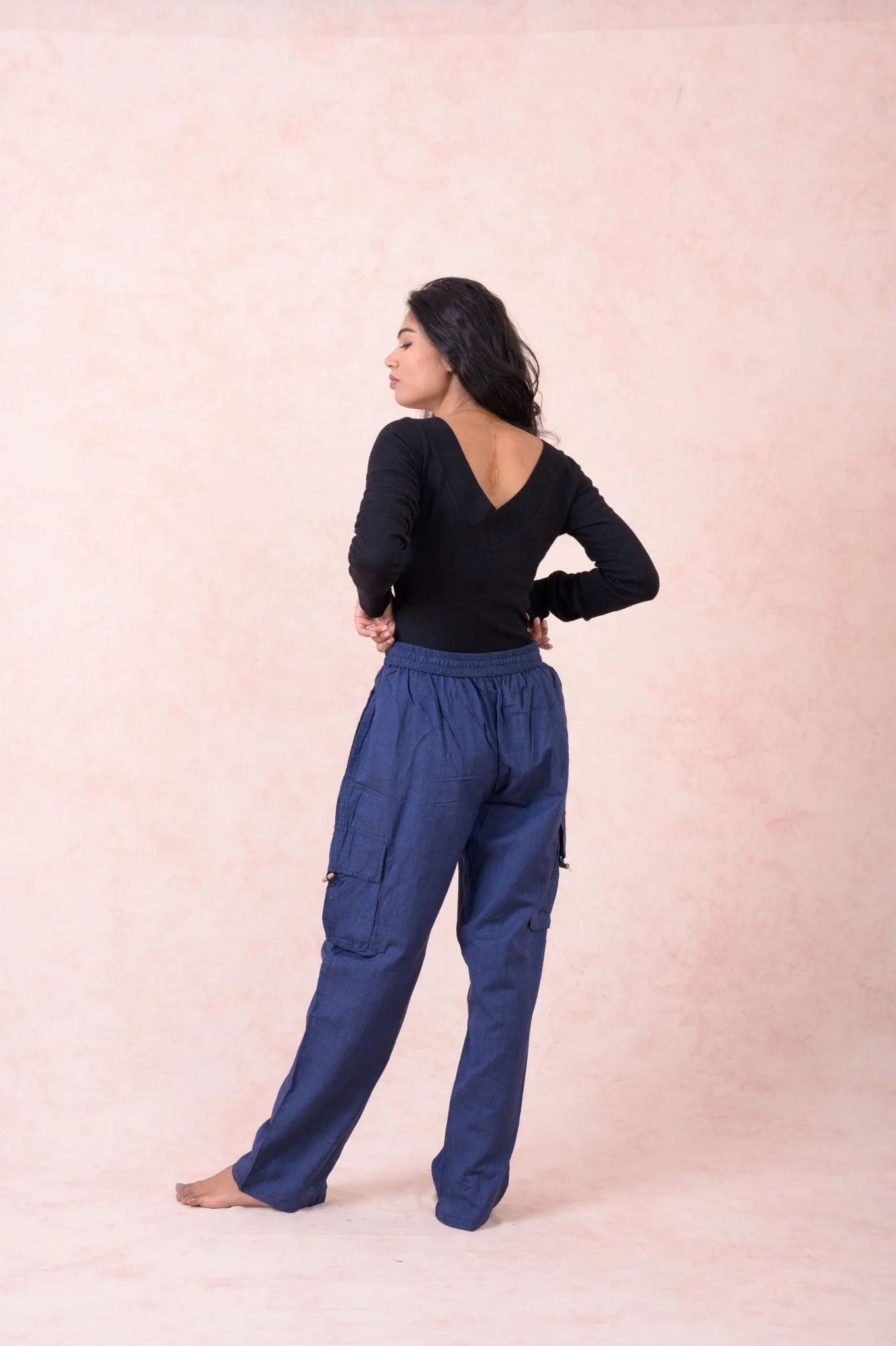 Solid Cargo Pants