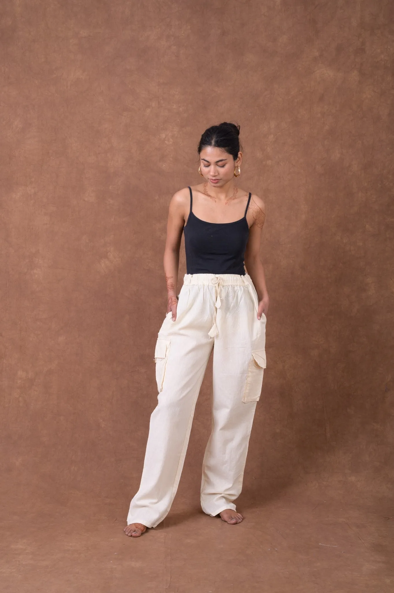Solid Cargo Pants
