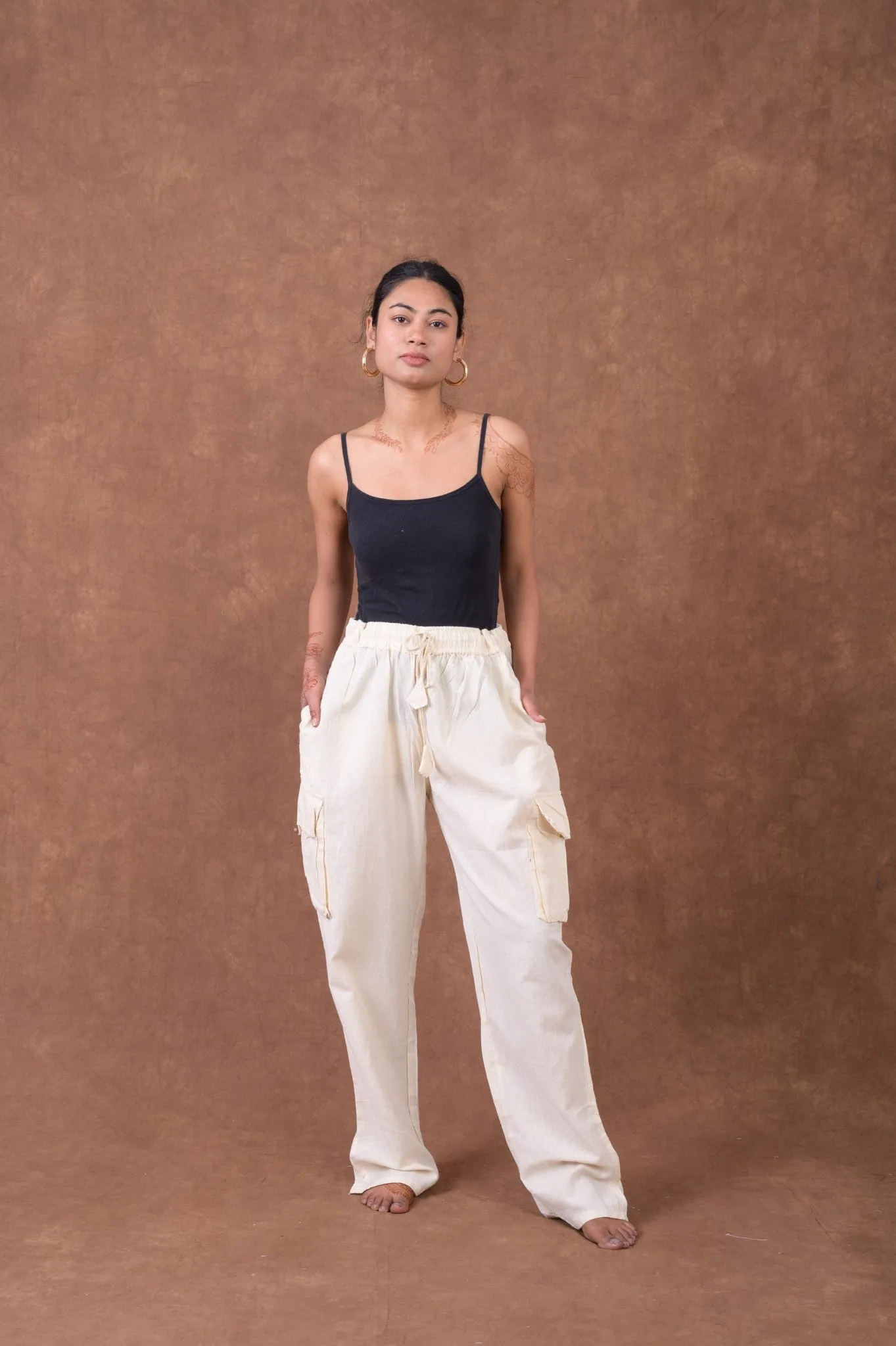 Solid Cargo Pants