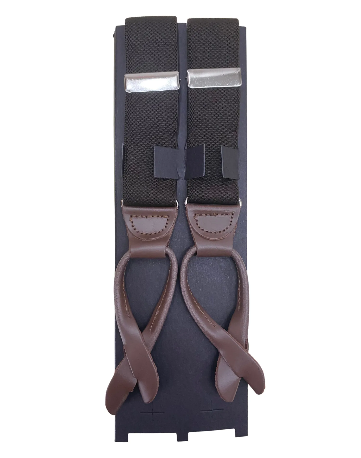 Status Button Suspenders - Brown