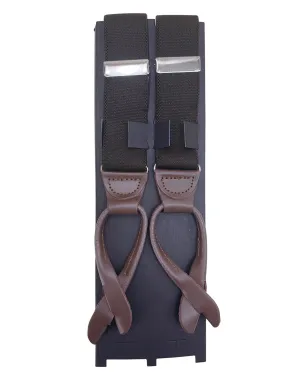 Status Button Suspenders - Brown