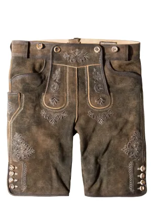 Stockerpoint Men's Lederhosen "Beppo4" Wildbock H-Straps Bison (closeout) 46,58,62