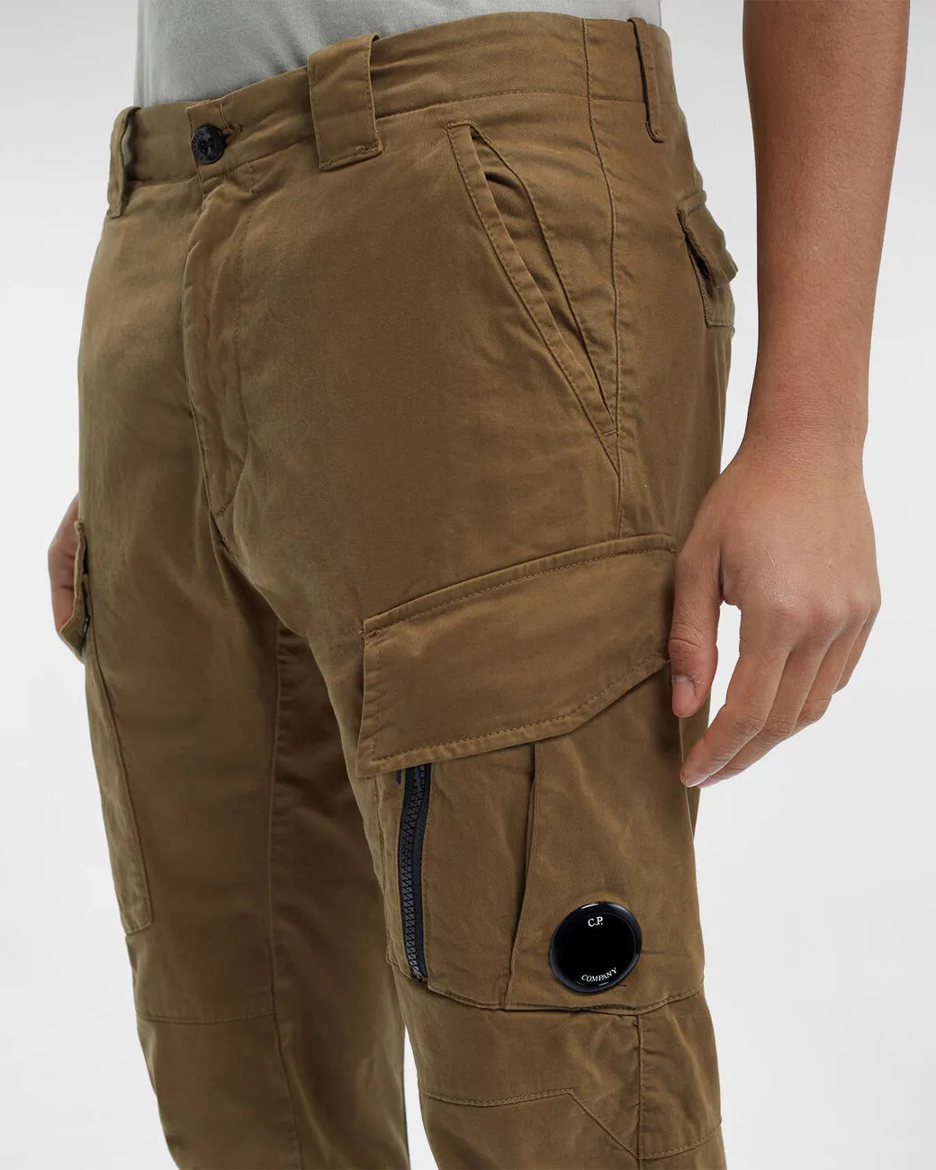 Stretch Sateen Cargo Pants Ergonomic Fit Butternut