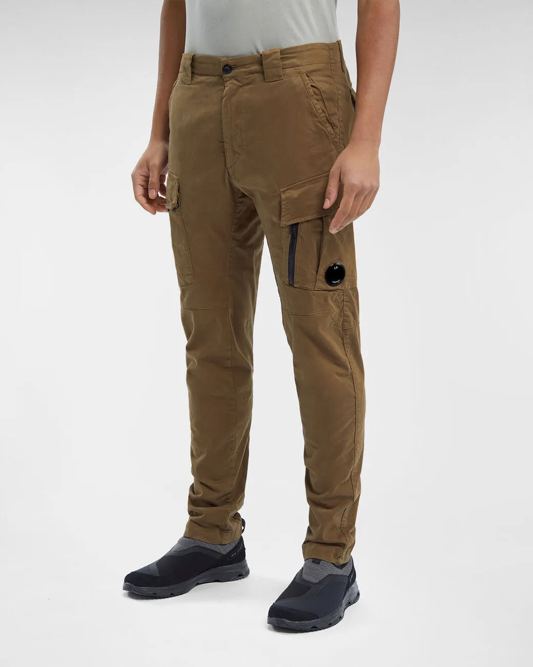 Stretch Sateen Cargo Pants Ergonomic Fit Butternut