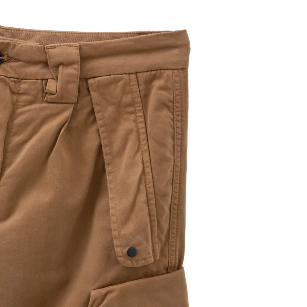 Stretch Sateen Pants Loose Fit