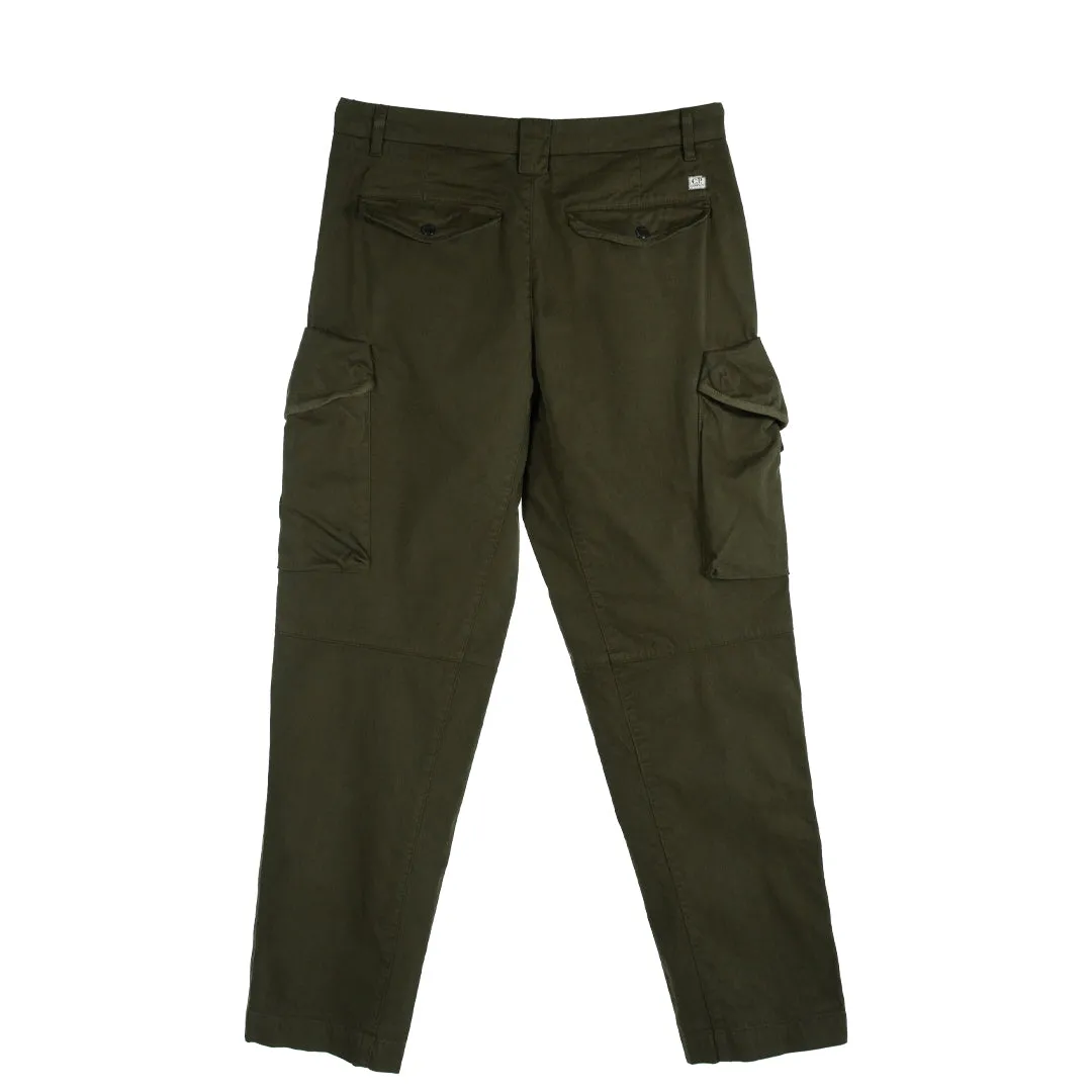 Stretch Sateen Pants Loose Fit