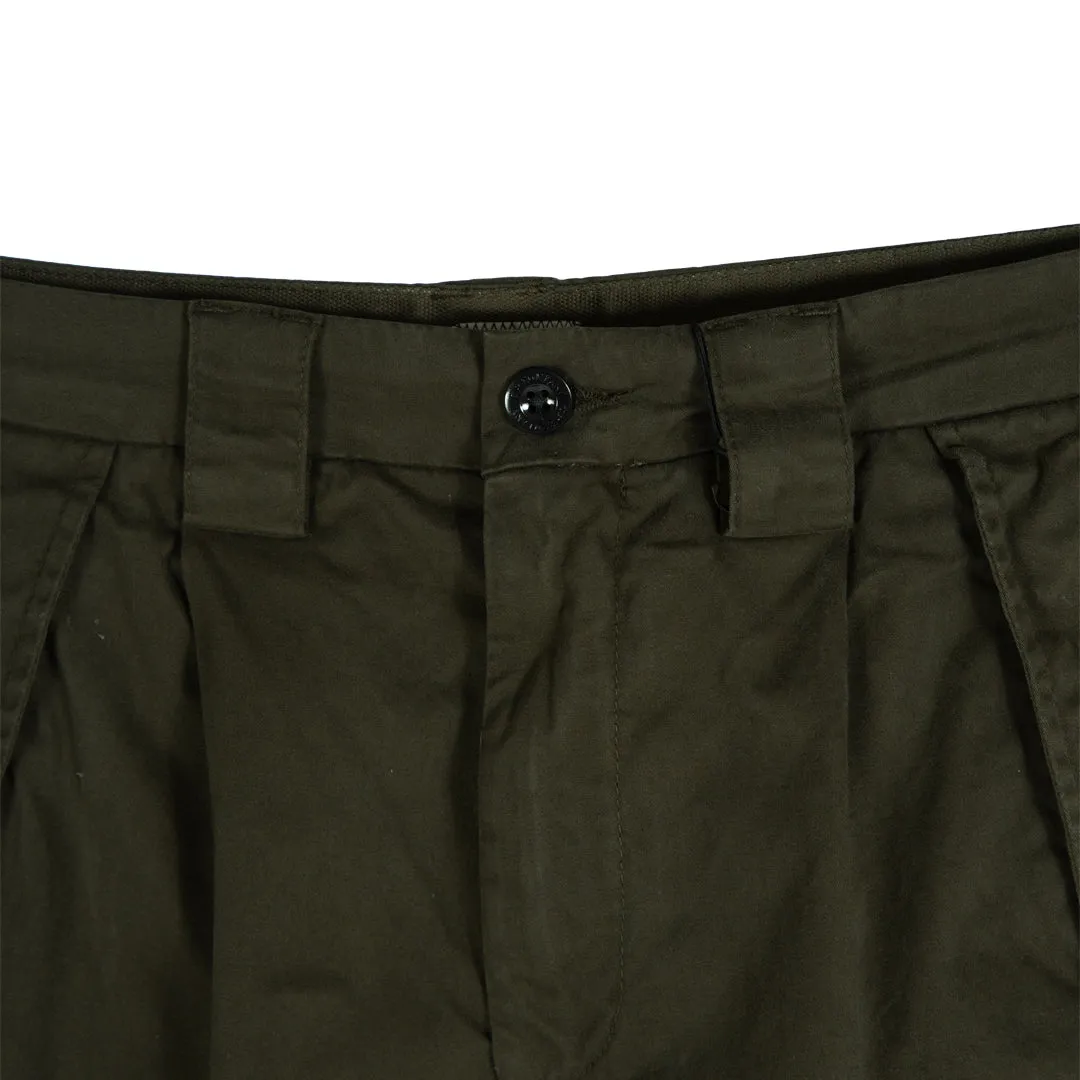 Stretch Sateen Pants Loose Fit