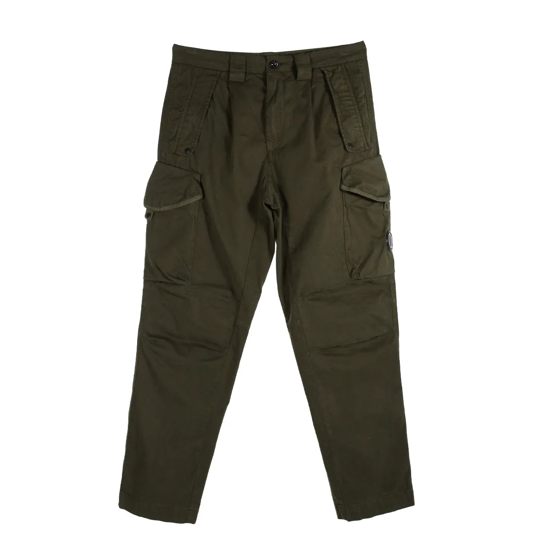Stretch Sateen Pants Loose Fit
