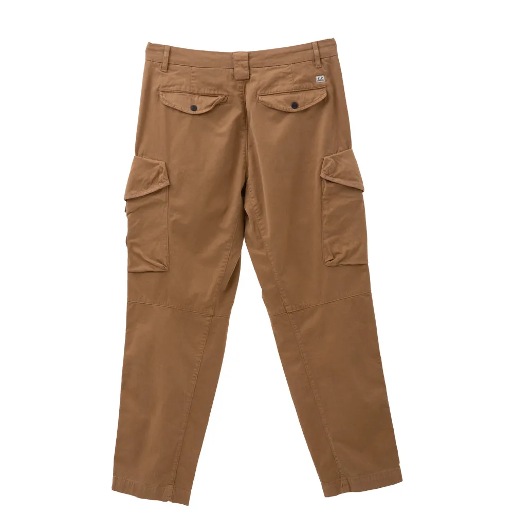 Stretch Sateen Pants Loose Fit
