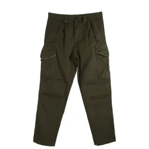 Stretch Sateen Pants Loose Fit