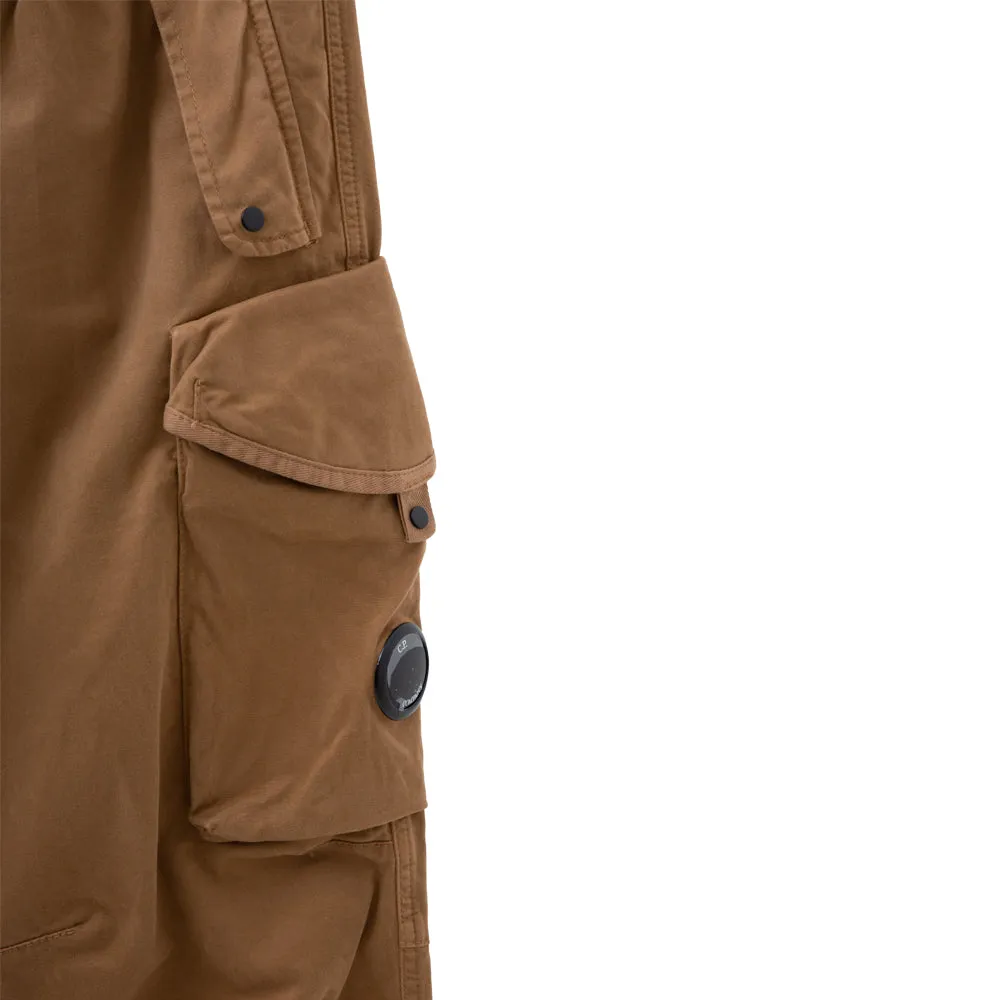 Stretch Sateen Pants Loose Fit