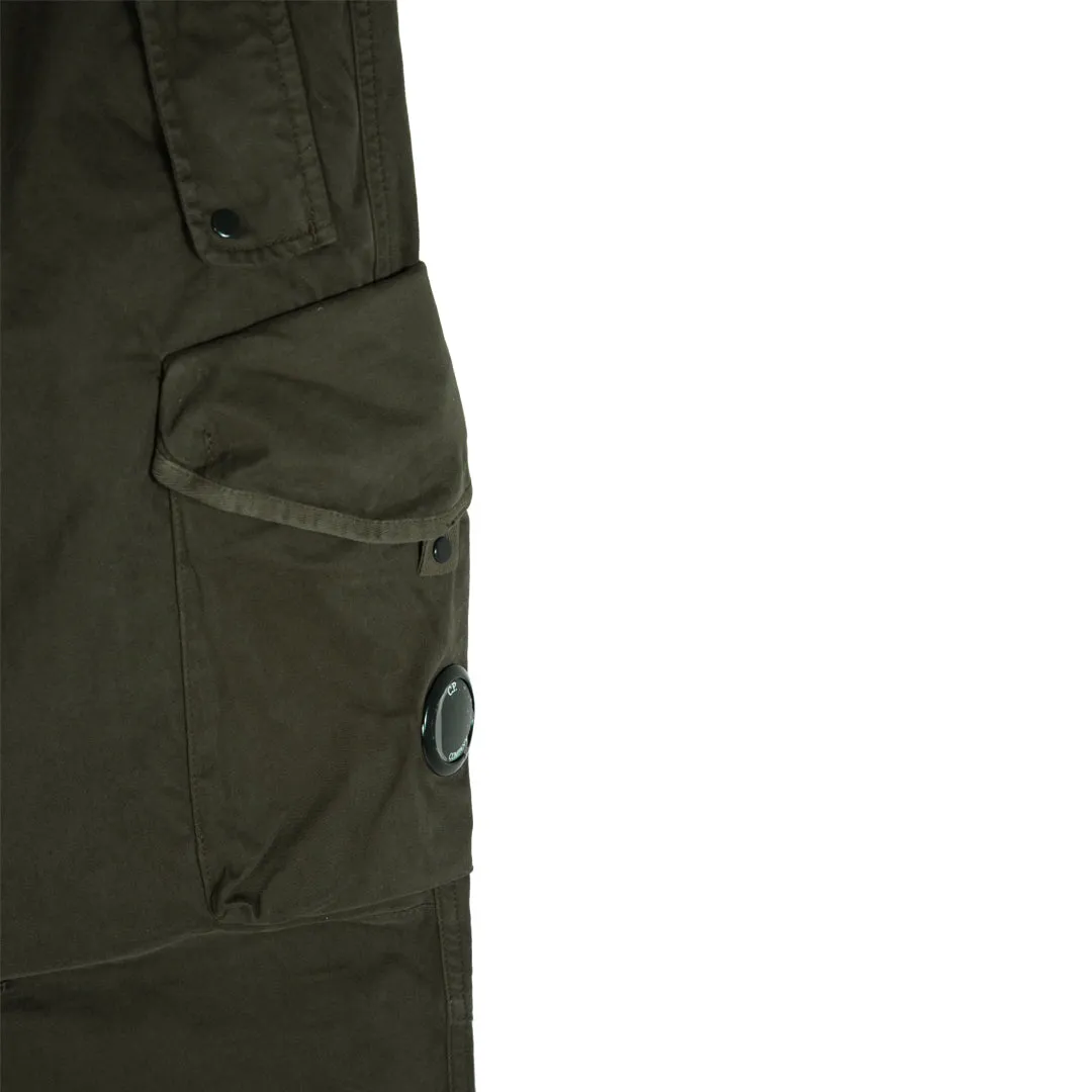 Stretch Sateen Pants Loose Fit
