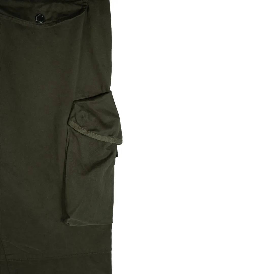Stretch Sateen Pants Loose Fit