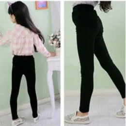 Summer Elestic Waist Children Pants Girls Jeans Pants Candy Color Solid Causal Jeans For Baby Girl Leggings